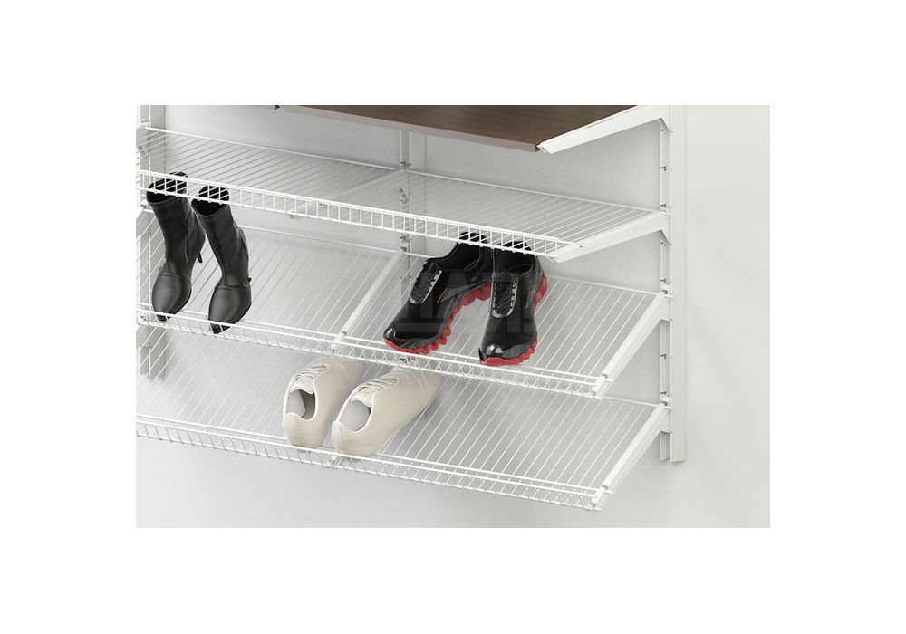 Полки в шкаф для обуви: системы для хранения, выдвижные подставки, сетки и решетки