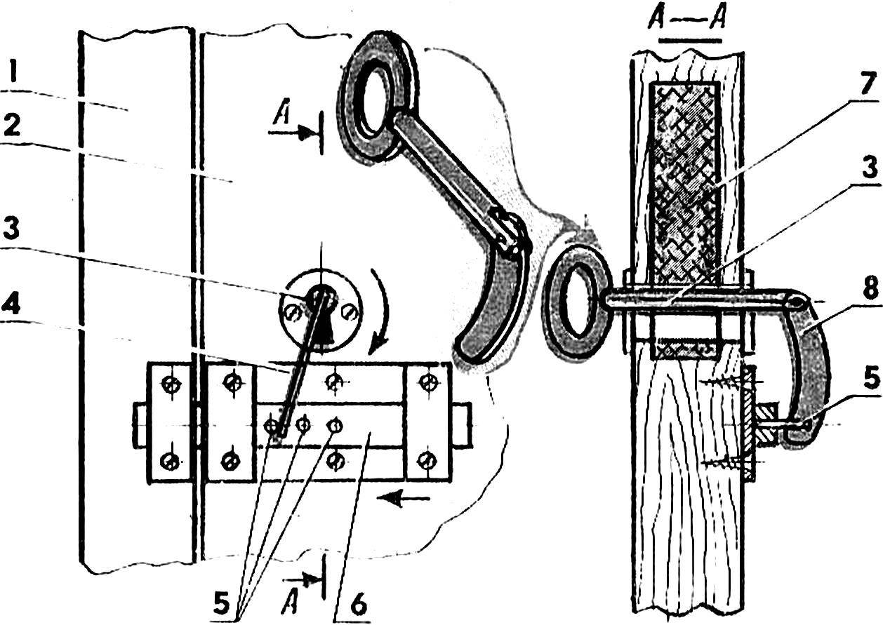 Реечный замок для гаража чертеж изготовления