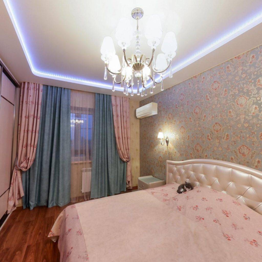Потолки двухуровневые в спальне – фото разных вариантов дизайна двухуровневых натяжных потолков. натяжной двухуровневый потолок в спальне