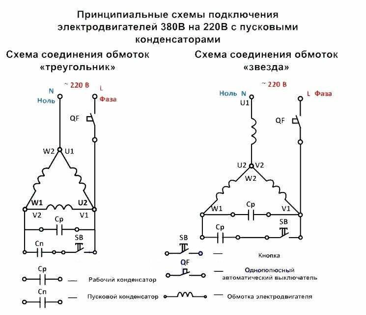 Схема включения в однофазную сеть трехфазного. Схемы включения 3х фазных электродвигателей. Схема включения трёхфазного электродвигателя на 220в. Схема подключения 3х фазного двигателя колодка. Схема подключения однофазного электродвигателя на 3 КВТ 220в.