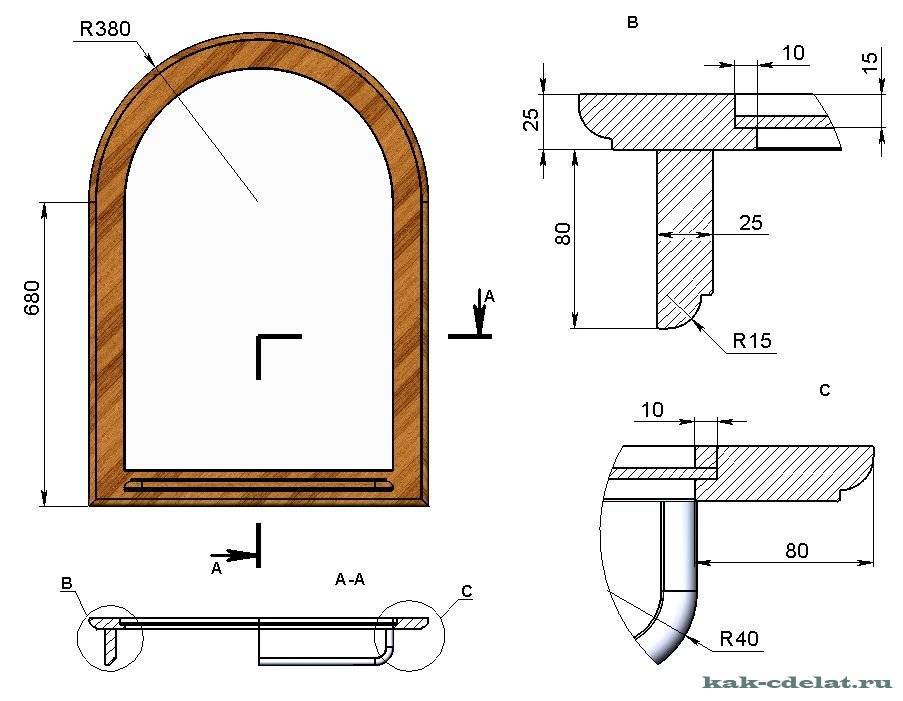 Определите форму рамки. Зеркало в деревянной раме чертеж. Зеркало с деревянной рамой. Рама для зеркала конструкция. Сечение рамы для зеркала.