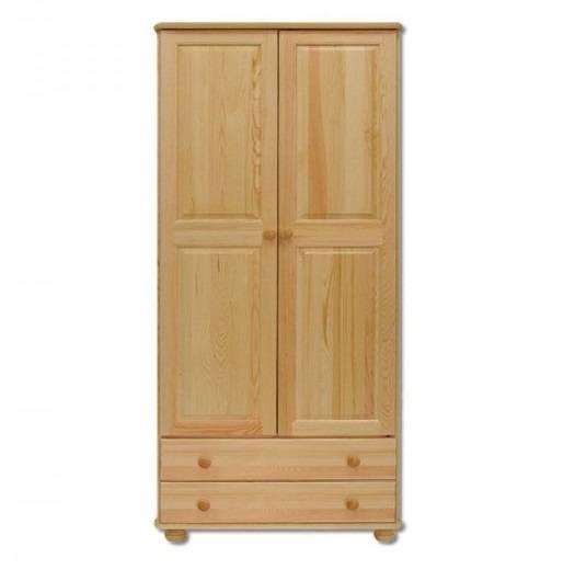 Двухстворчатые платяные шкафы: размеры двухдверных моделей с зеркалом из массива дерева