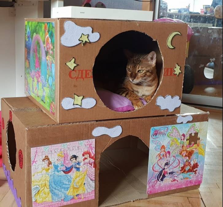Домик для кошки своими руками