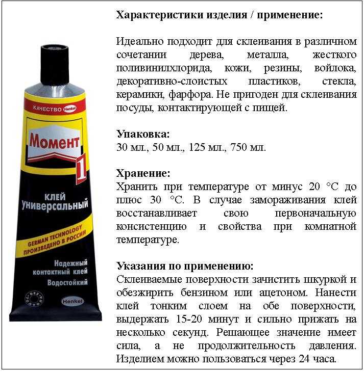 Момент кристалл, что клеит, инструкция по применению