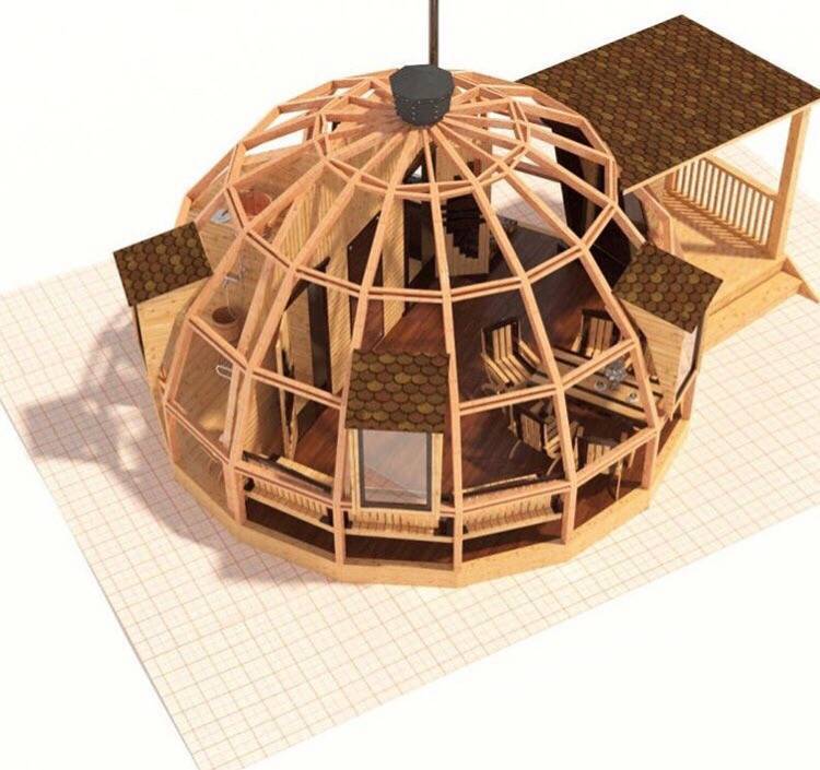 Купольная баня своими руками чертежи заготовок