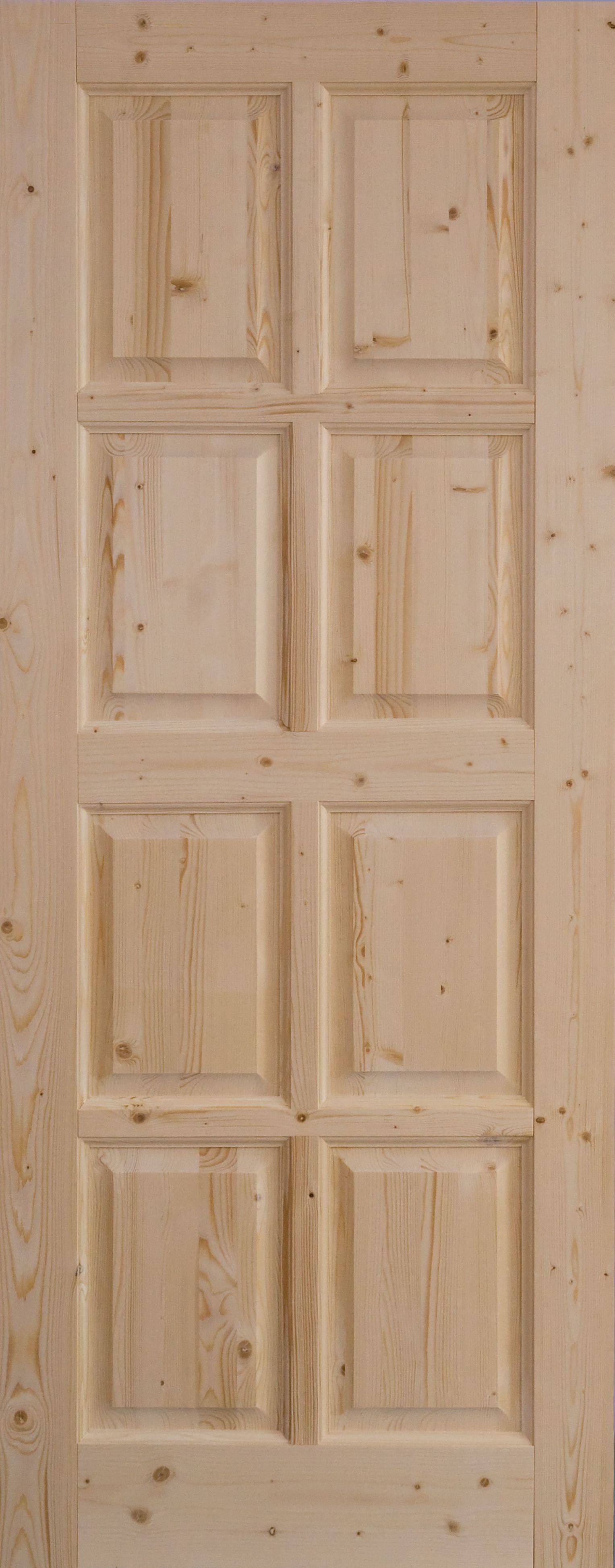 Преимущества неокрашенного полотна, нюансы моделей дверей, особенности ухода за массивом сосны