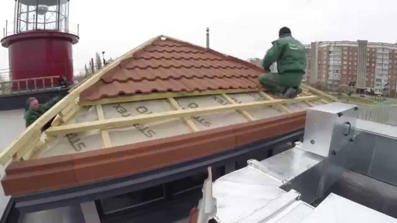 Монтаж керамической и минеральной черепицы браас