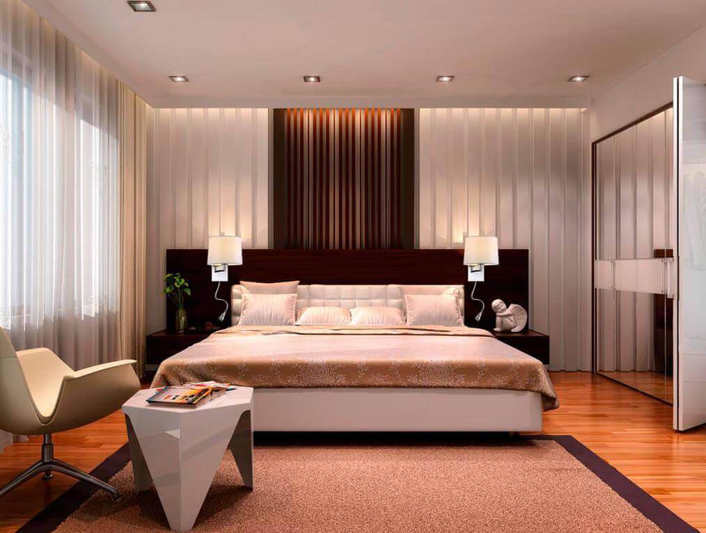 Современный дизайн спальни в классическом стиле