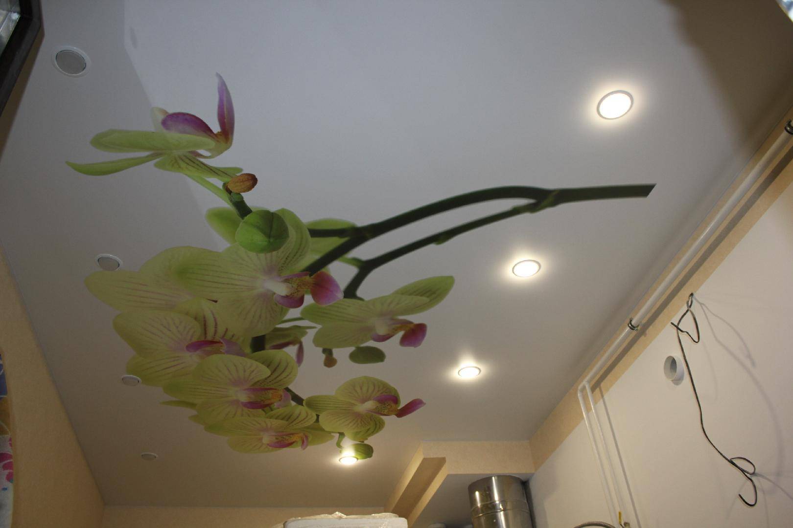 Натяжные глянцевые потолки – фото оригинальных решений в интерьере