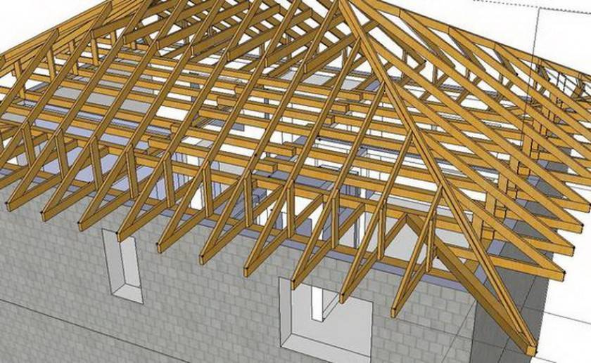 3d расчет четырехскатной шатровой (вальмовой) крыши