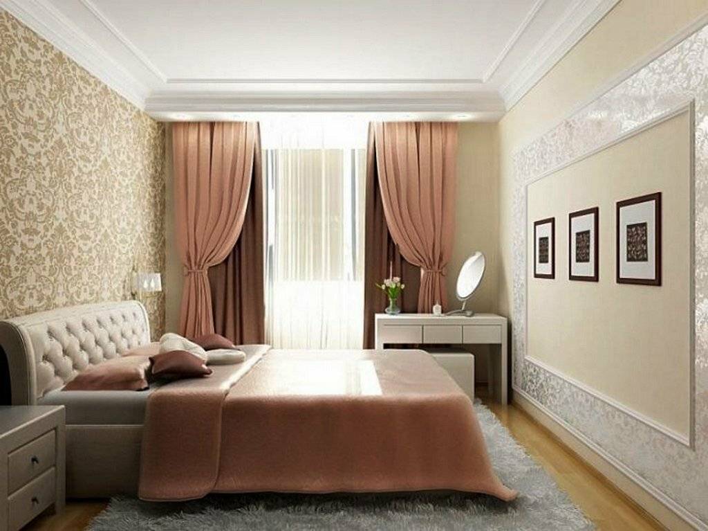 Дизайн спальни 13 кв. м (53 фото): интерьер прямоугольной комнаты