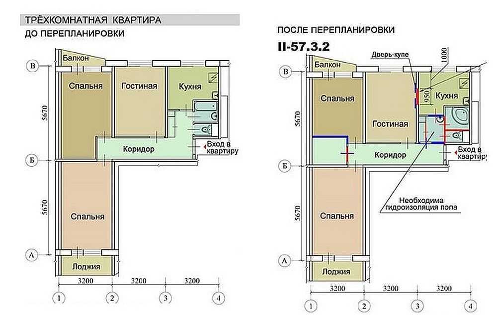 Варианты планировки 3-х комнатной квартиры в «хрущевке»