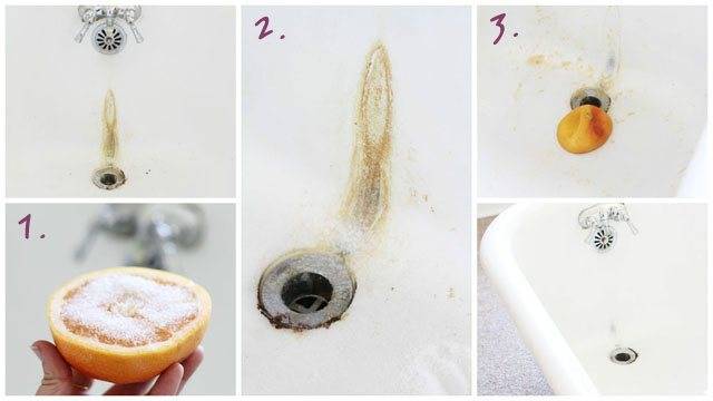 Чем отмыть желтое в ванной