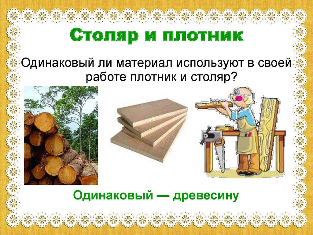Столяр и плотник: в чем разница между этими профессиями