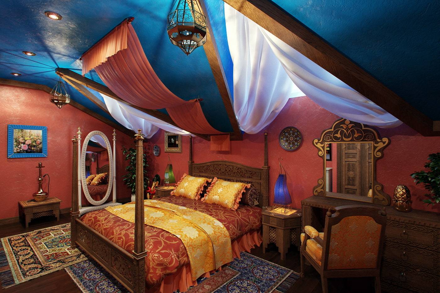 Спальня в арабском Восточном стиле