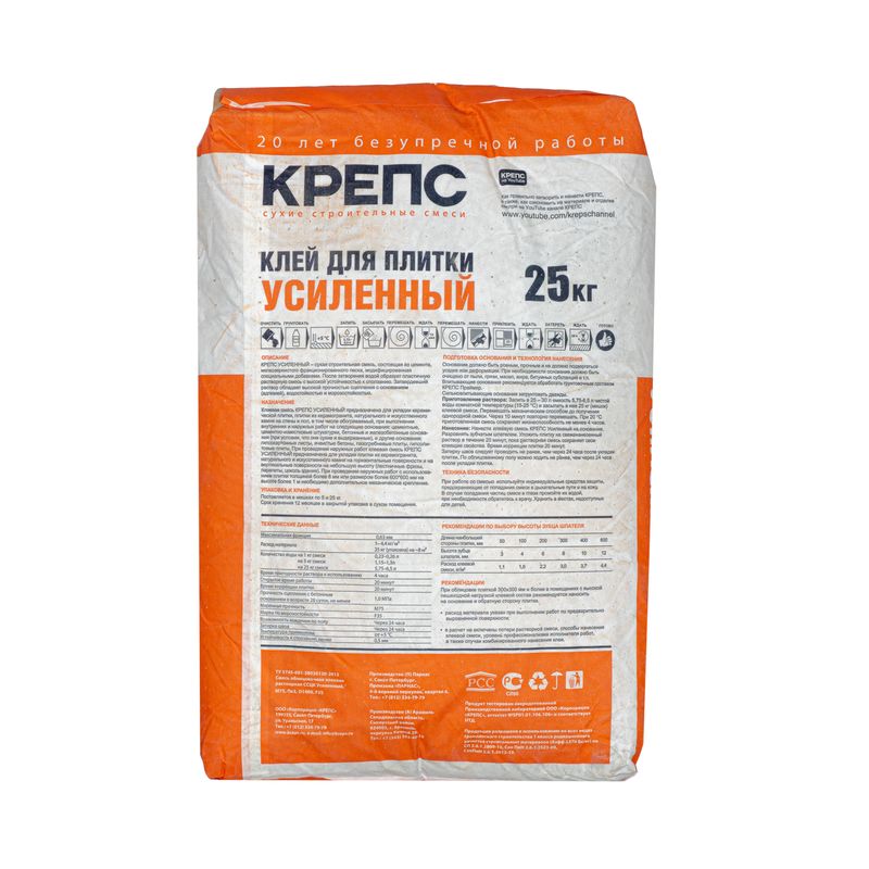 Калькулятор плиточного клея
 крепс