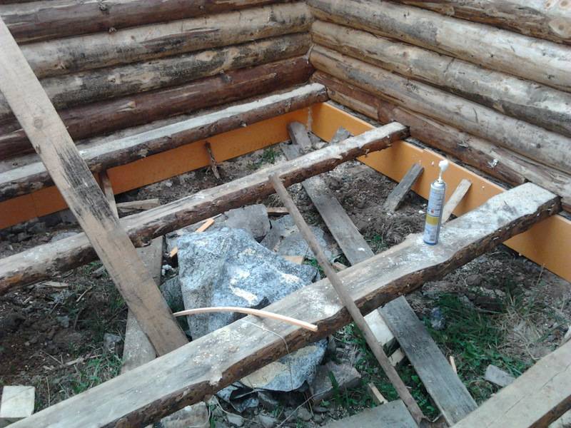 Утепление фундамента изнутри