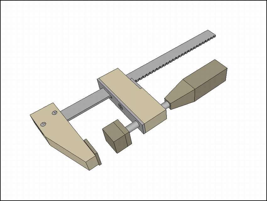 Как сделать струбцину из дерева своими руками чертежи