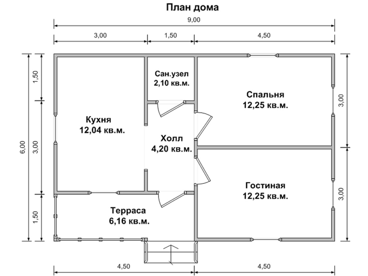 Планировка одноэтажных домов 6х9 ? удачные проекты