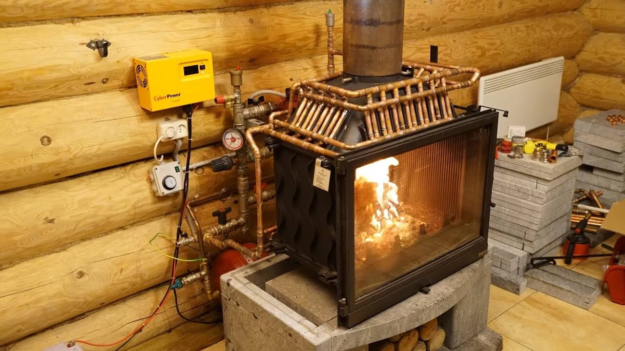 Воздушное отопление дома камином