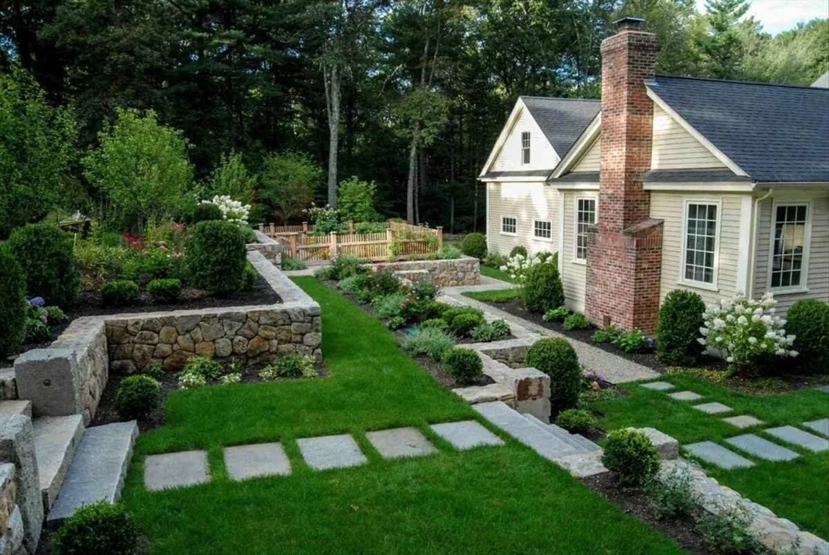 Ландшафтный дизайн загородного дома: красивый ландшафт и благоустройство участка своими руками