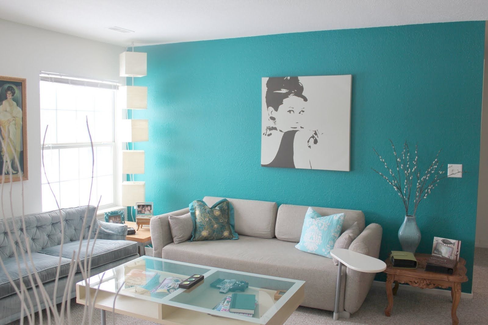 Pin by Marie Thieba on Déco maison Living room turquoise, Curtains living room,