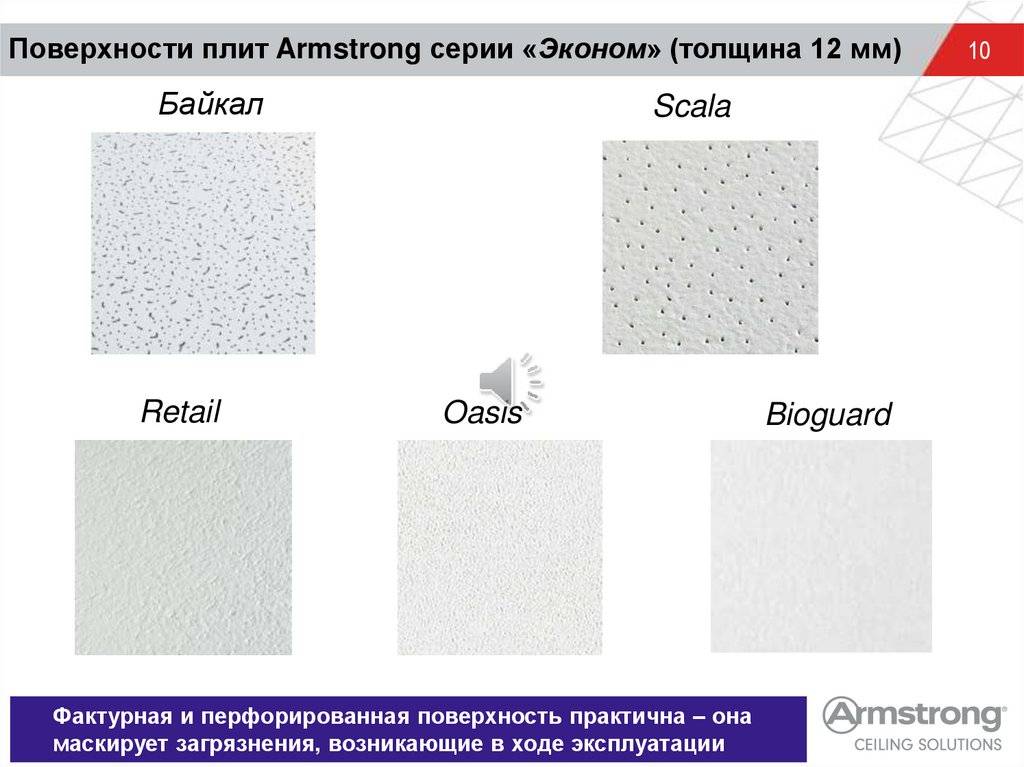 Размер потолочной плитки