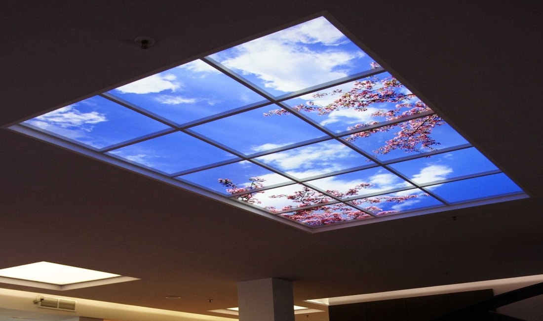 Акриловые потолки купить. 3д потолок Армстронг. Световая панель Армстронг. Стеклянный потолок с подсветкой. Подвесной стеклянный потолок.