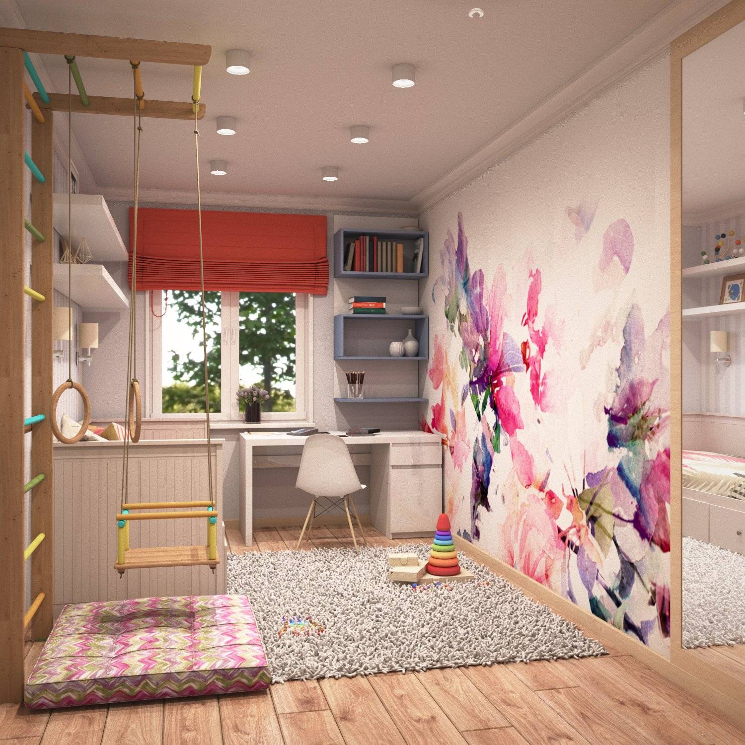 детская комната дизайн девочке 5 лет в современном стиле
