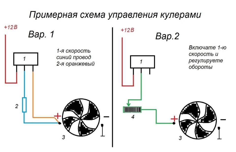 Схема подключения регулятора скорости вентилятора