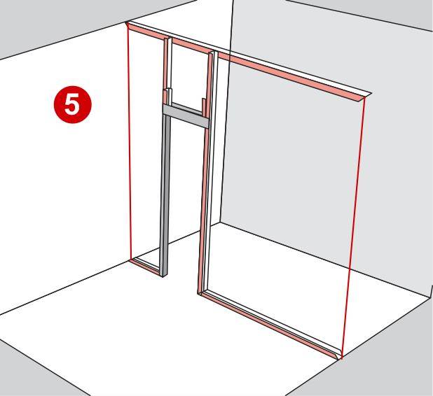 Как сделать перегородку с дверью из гипсокартона