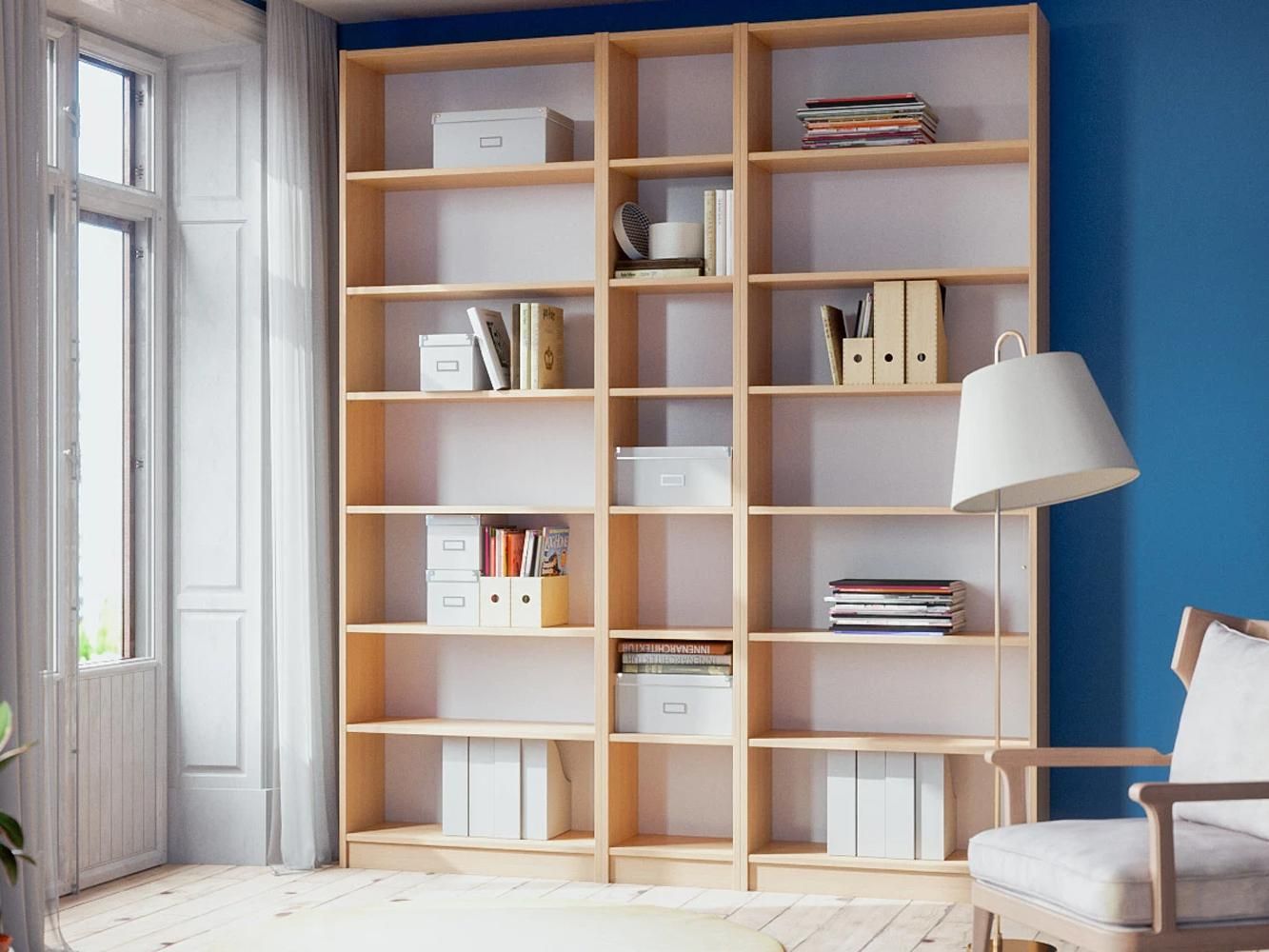 Книжный шкаф: 85 фото идей расположения и украшение стен книгами
