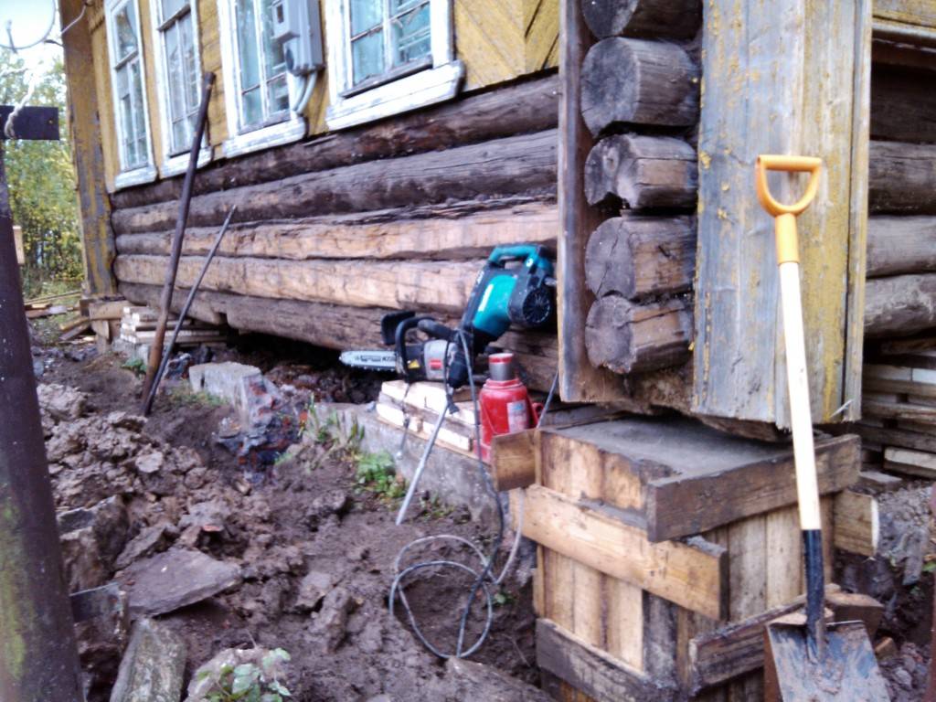 Ремонт фундамента старого деревянного дома своими руками